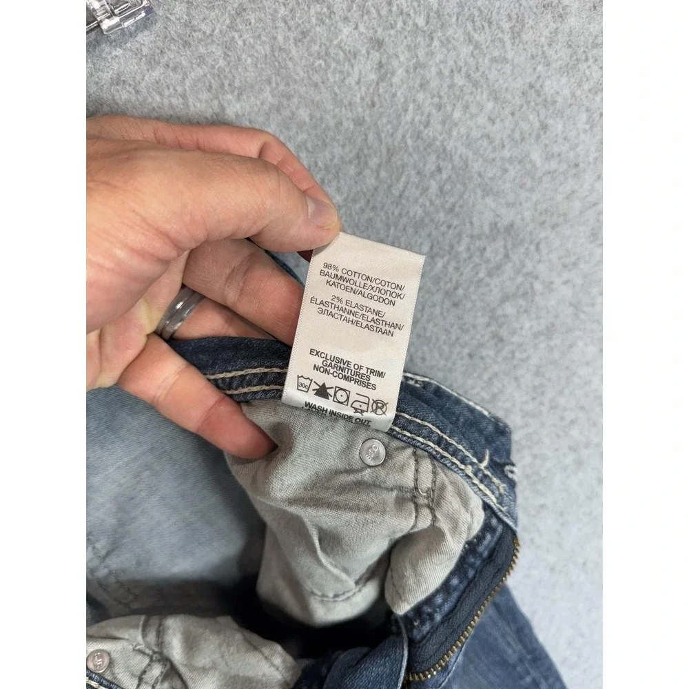 Silver Jeans Suki Capri Womens 32 Denim Super Stretch Mid Rise Embroidered Pants